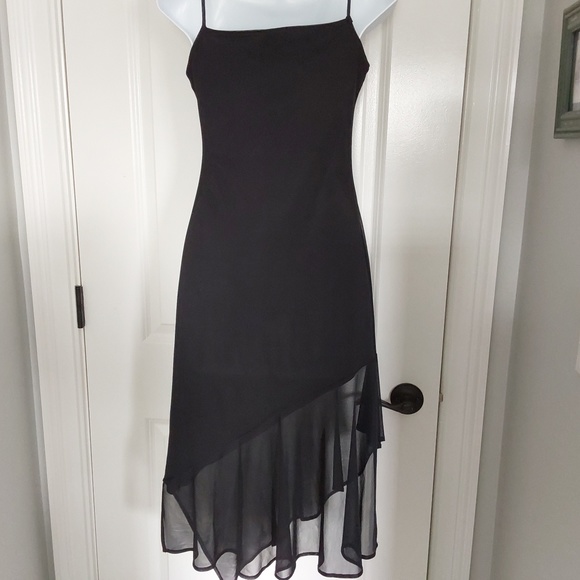 FINAL SALE! Wet Seal, S, black formal dress. Spaghetti strap, drape front. - Picture 4 of 6